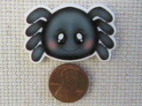 Second view of Cute Black Spider Needle Minder.