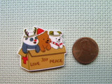 Second view of the Three Christmas Bears in a Love Joy and Peace Box Needle Minder