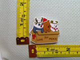 Third view of the Three Christmas Bears in a Love Joy and Peace Box Needle Minder