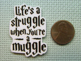 Second view of the It's A Struggle to be a Muggle Needle Minder