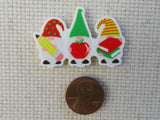 Second view of Trio of Teacher Gnomes Needle Minder.