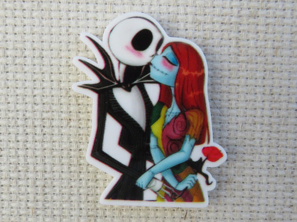 First view of Jack and Sally Embrace Needle Minder.