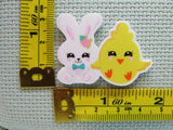 Third view of the Easter Bunny and Chick Needle Minder
