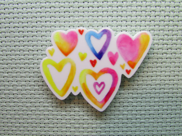First view of the Colorful Valentines Hearts Needle Minder