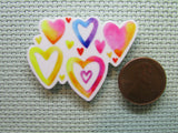 Second view of the Colorful Valentines Hearts Needle Minder
