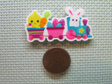 Second view of the Easter Train Needle Minder