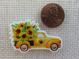Second view of Yellow Truck Full of Sunflowers Needle Minde.