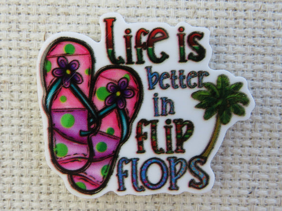First view of Life is Better in Flip Flops Needle Minder.