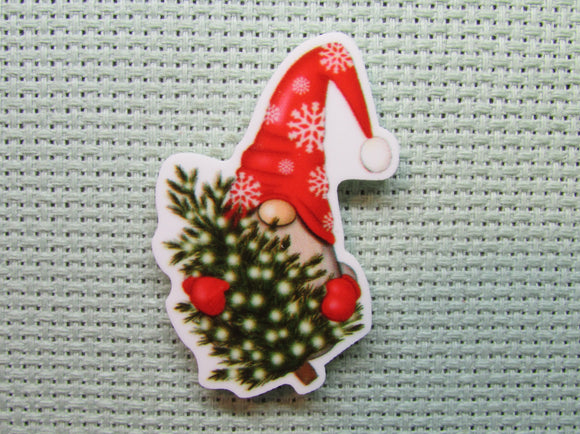 First view of the Christmas Tree Gnome Needle Minder