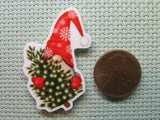 Second view of the Christmas Tree Gnome Needle Minder