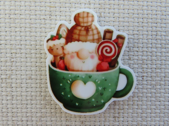 First view of Gingerbread Gnome in a Mug Needle Minder.