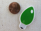 Second view of Green Christmas Light Needle Minder.