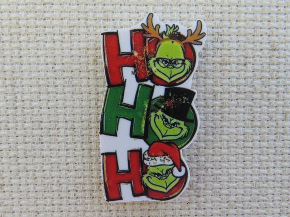 First view of The Grinch has Come to say Ho Ho Ho Needle Minder.