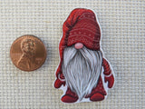 Second view of Red Gnome Needle Minder.