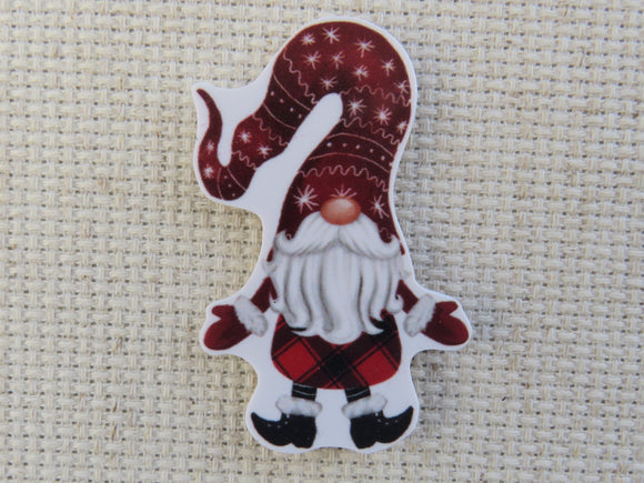 First view of Red Dancing Gnome Needle Minder.