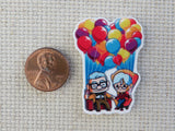 Second view of Carl and Ellie with Balloons Needle Minder.