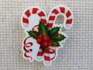 First view of A Pair of Candy Canes Needle Minder.