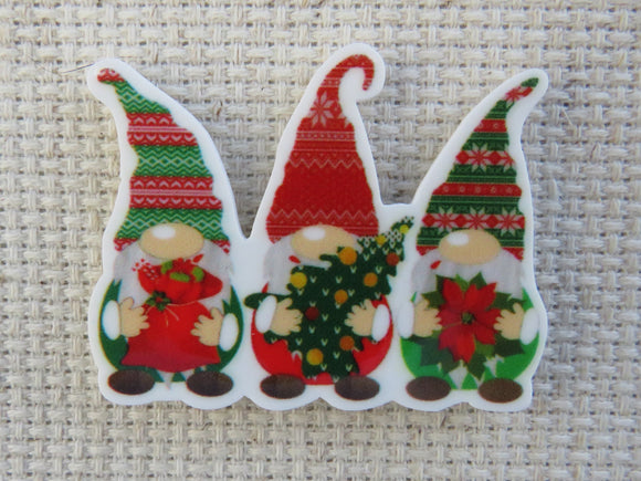 First view of Three Christmas Gnomes Needle Minder.