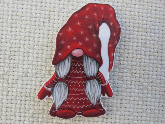 First view of Christmas Red Gnome Needle Minder.