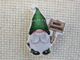 First view of Green Merry Christmas Gnome Needle Minder.