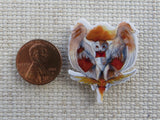 Second view of Message Delivering Owl Needle Minder.