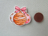 Second view of the Pink and Gold Christmas Ornaments Needle Minder