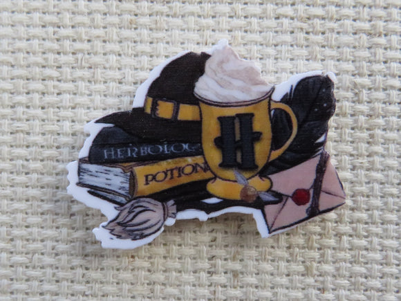 First view of H is for Hufflepuff Needle Minder.