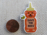 Second view of Save the Bees Honey Needle Minder.