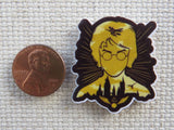 Second view of Golden Harry Potter Needle Minder.