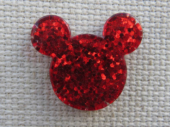 First view of Red Glittery Mouse Head Needle Minder