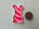 Second view of the Pink Swirl Bunny Needle Minder