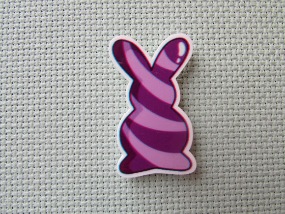 First view of the Purple Swirl Bunny Needle Minder