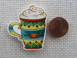 Second view of Spiced Pumpkin Mug Needle Minder.