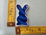 Third view of the Dark Blue Swirl Bunny Needle Minder