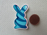 Second view of the Light Blue Bunny Needle Minder