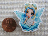 Second view of Snowflake Fairy Needle Minder.