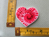 Third view of the Pink Tie Dye Heart Needle Minder