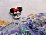 Third view of the Minnie Mouse in Patriotic Shades Needle Minder