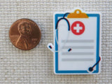 Second view of Nurse's Clipboard Needle Minder.
