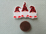 Second view of the A Trio of Buffalo Plaid Gnomes Needle Minder