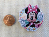 Second view of Minnie Mouse with Daisies Needle Minder.