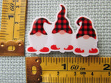 Third view of the A Trio of Buffalo Plaid Gnomes Needle Minder