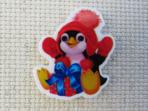 First view of Christmas Penguin Needle Minder.