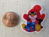 Second view of Christmas Penguin Needle Minder.