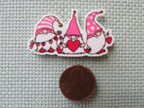 Second view of the Valentines Day Gnome Trio Needle Minder
