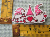 Third view of the Valentines Day Gnome Trio Needle Minder