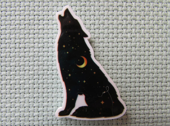First view of the Black Howling Night Wolf Needle Minder