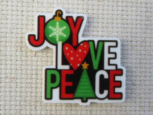 First view of Joy Love Peace Needle Minder.