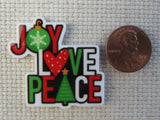 Second view of Joy Love Peace Needle Minder.