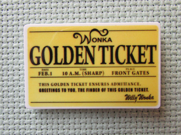 First view of the Golden Ticket Willy Wonka Needle Minder
